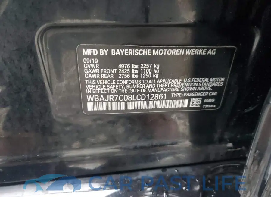 WBAJR7C08LCD12861# 12