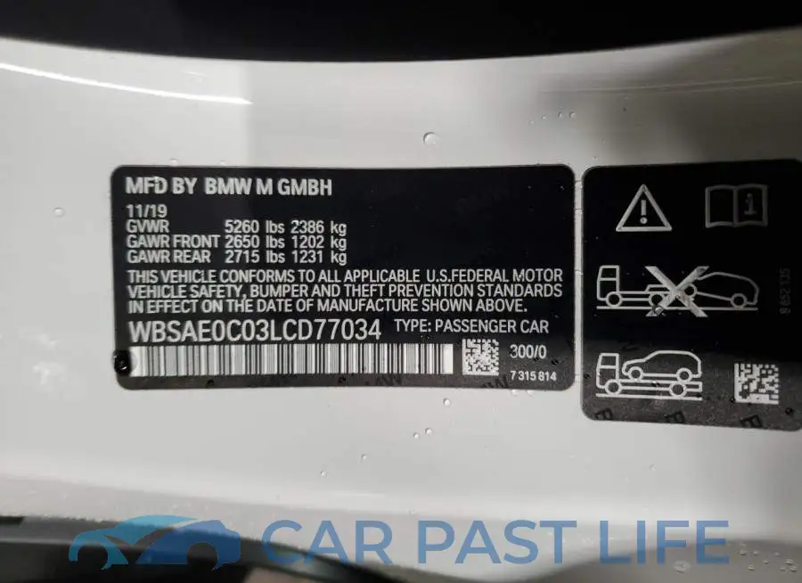 WBSAE0C03LCD77034# 13