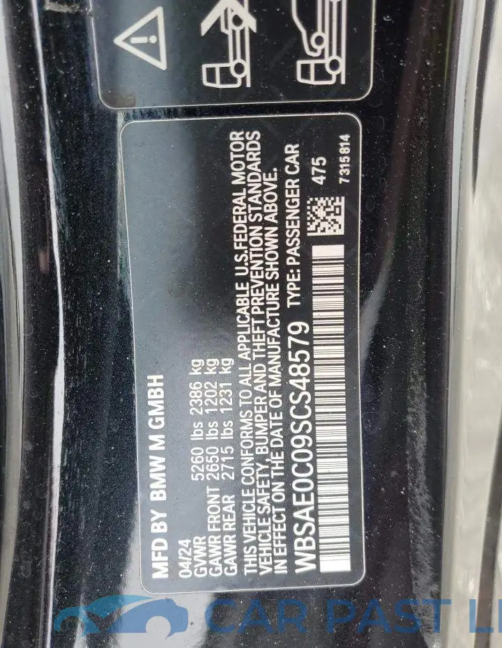 WBSAE0C09SCS48579# 12