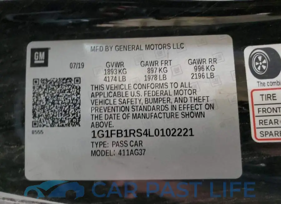 1G1FB1RS4L0102221# 12