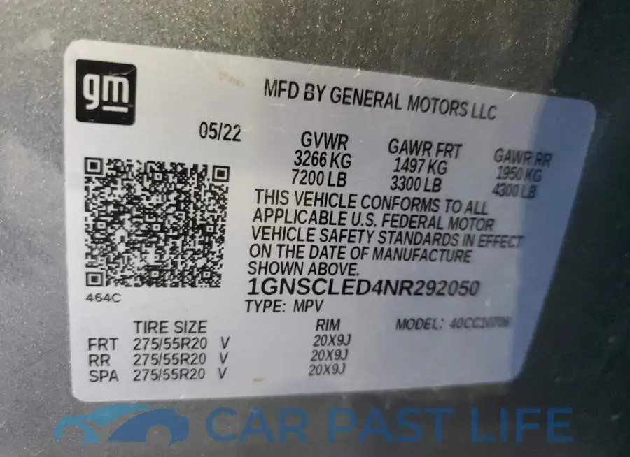 1GNSCLED4NR292050# 12
