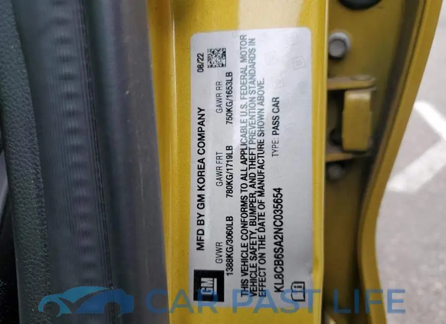 KL8CB6SA2NC035654# 12