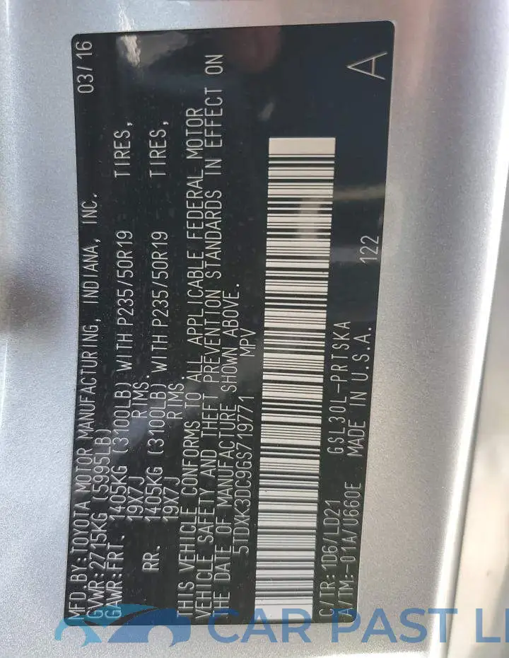 5TDXK3DC9GS719771# 13