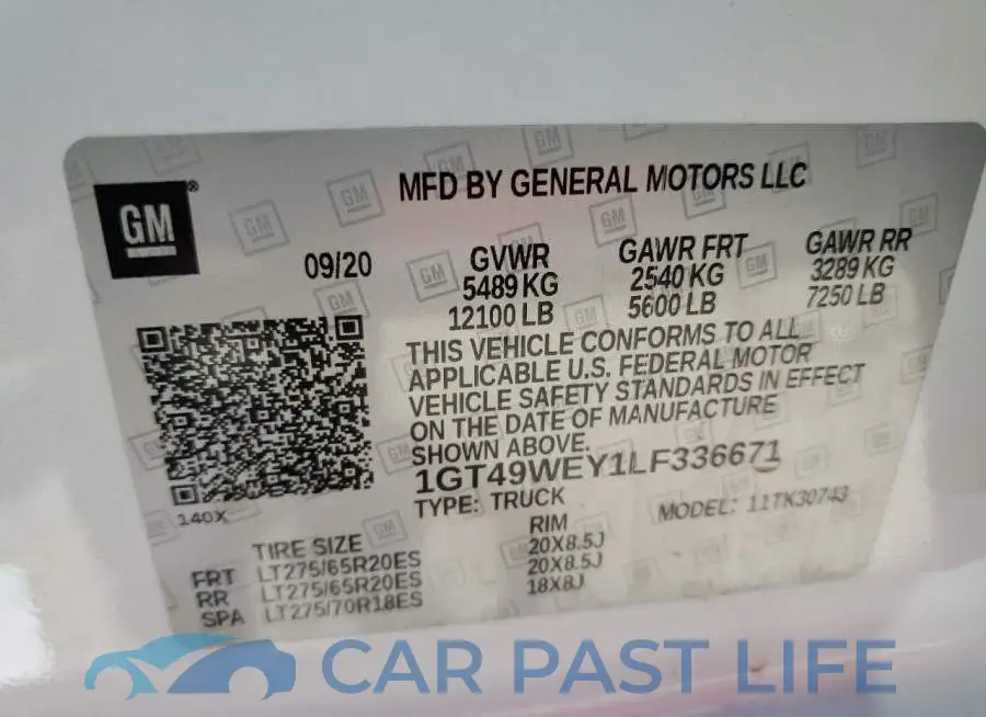 1GT49WEY1LF336671# 12