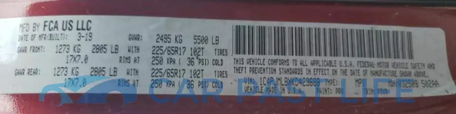 1C4PJMLBXKD429688# 13