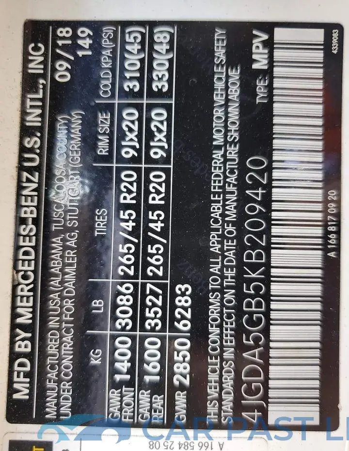4JGDA5GB5KB209420# 14
