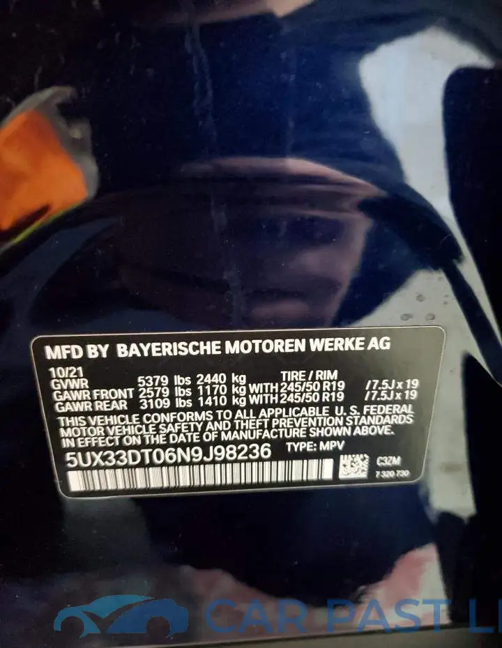 5UX33DT06N9J98236# 13