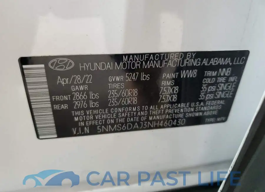 5NMS6DAJ3NH460430# 13
