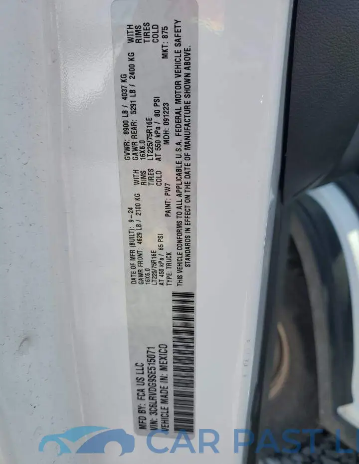 3C6LRVDG9SE515071# 13