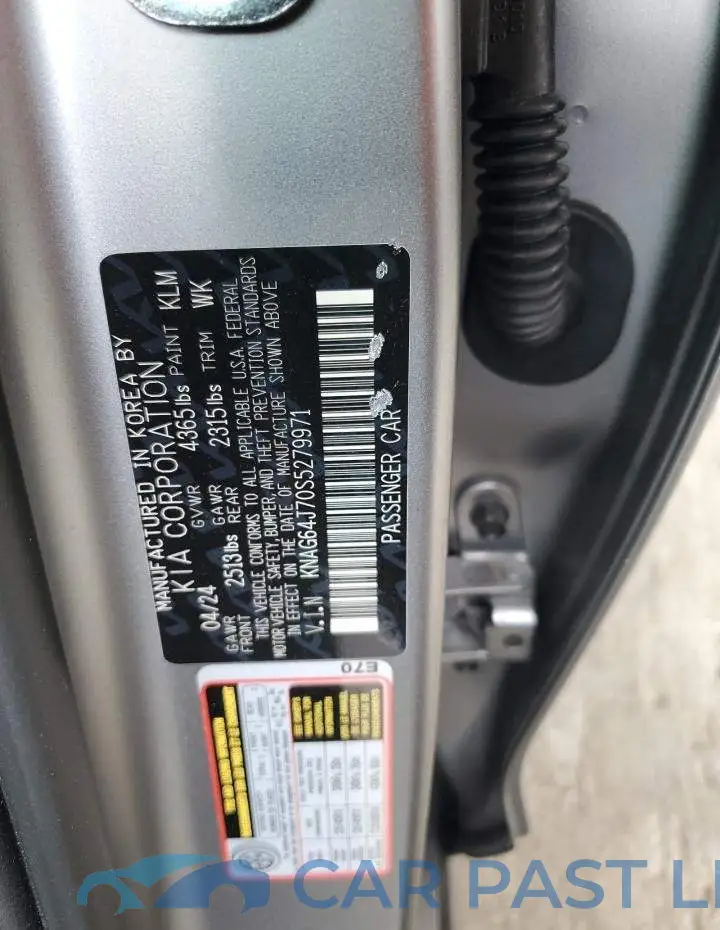 KNAG64J70S5279971# 12