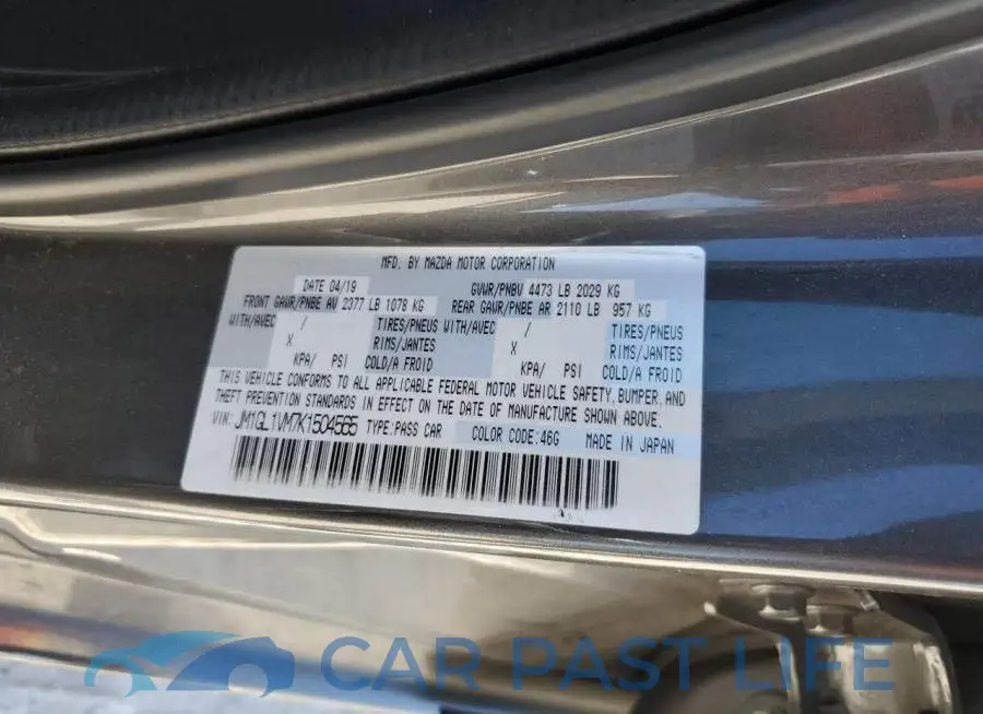 JM1GL1VM7K1504565# 12