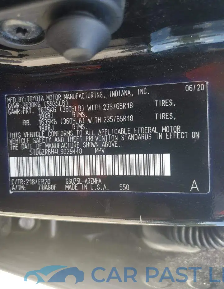 5TDGZRBH4LS029448# 14