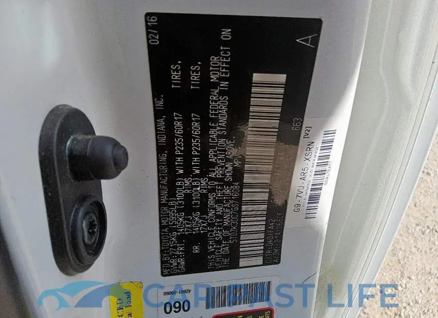 5TDZK3DC7GS716084# 13