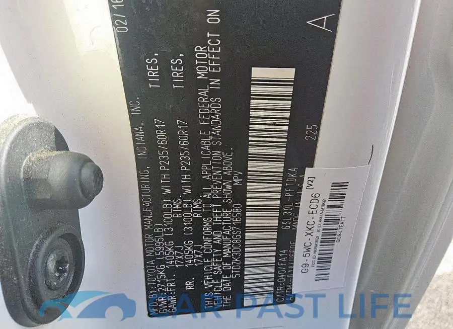 5TDZK3DC8GS716580# 13