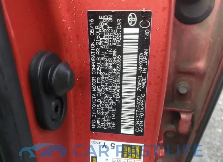 JTDKARFU8G3522355# 12