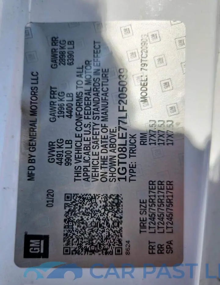 1GT08LE77LF205039# 12
