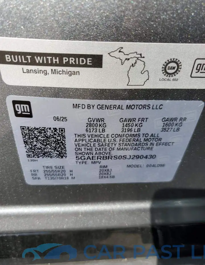 5GAERBRS0SJ290430# 13