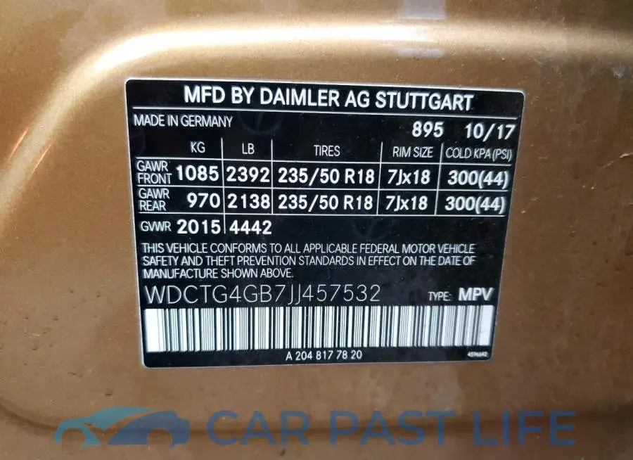 WDCTG4GB7JJ457532# 13