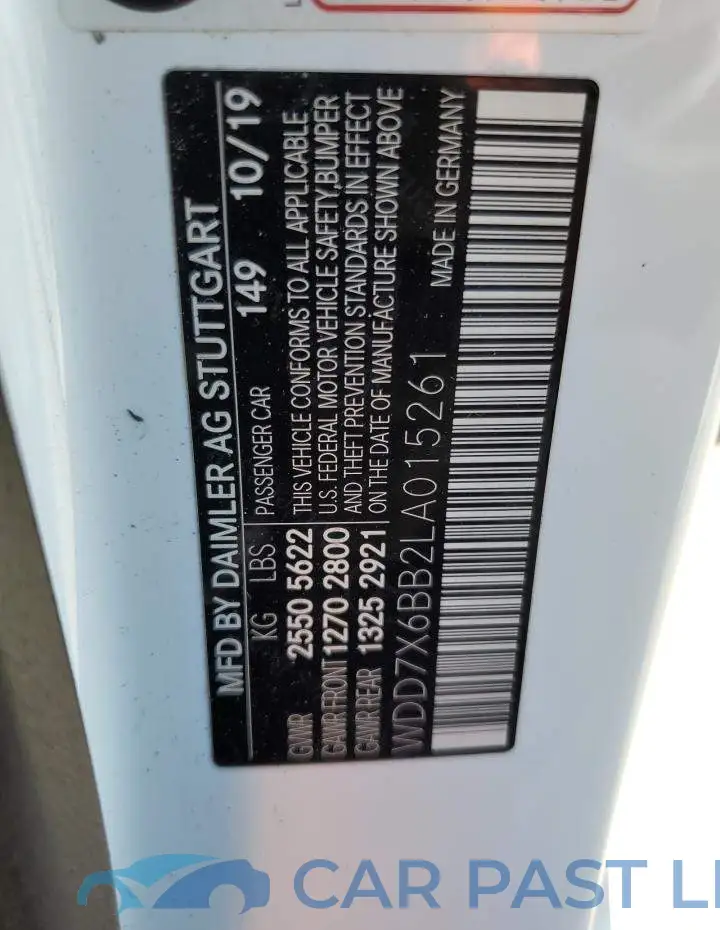 WDD7X6BB2LA015261# 13