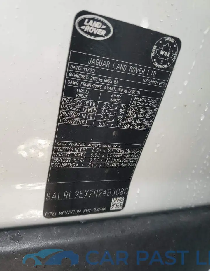 SALRL2EX7R2493086# 14