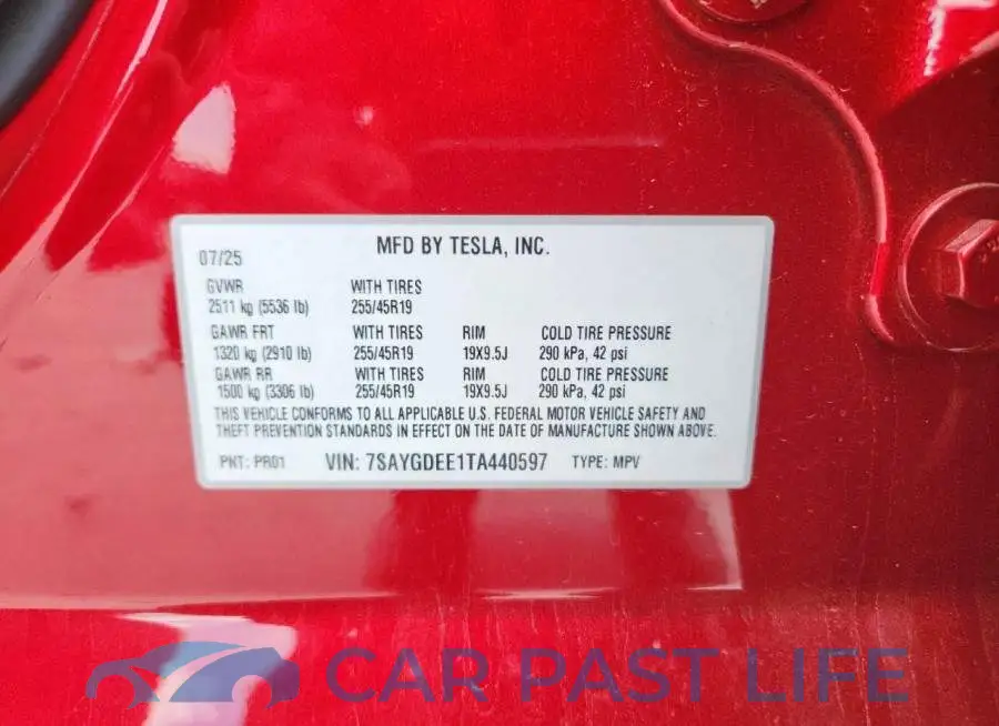 7SAYGDEE1TA440597# 12
