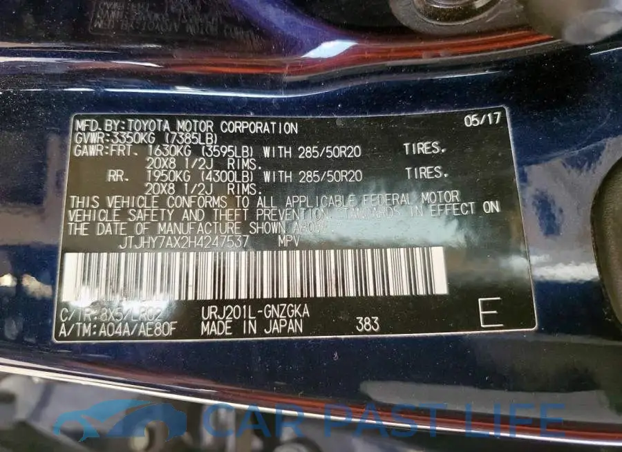 JTJHY7AX2H4247537# 14