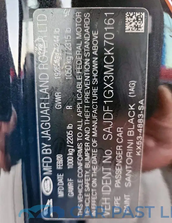 SAJDF1GX3MCK70161# 12