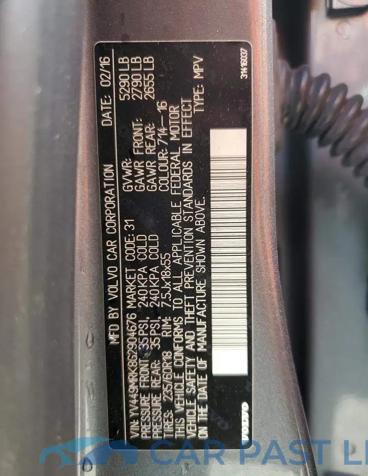 YV449MRK8G2904676# 13