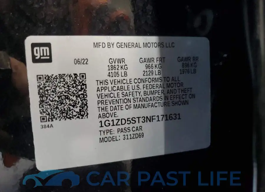 1G1ZD5ST3NF171631# 12