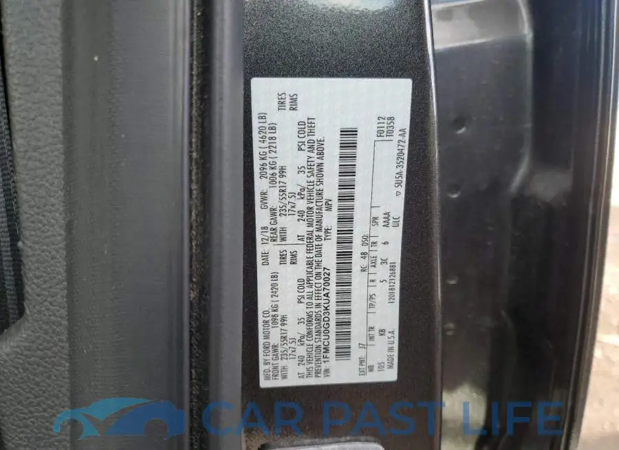1FMCU0GD3KUA70027# 13