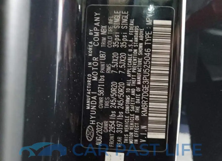 KM8R7DGE3PU525046# 14