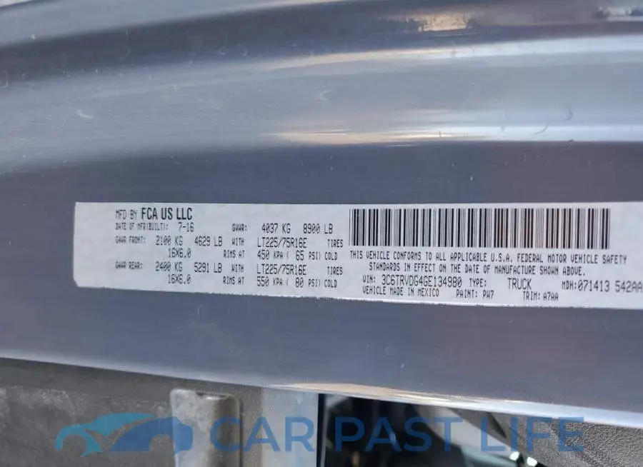 3C6TRVDG4GE134980# 14