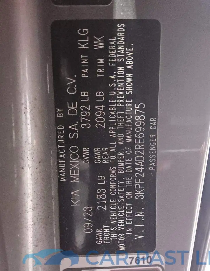 3KPF24AD2RE699875# 13