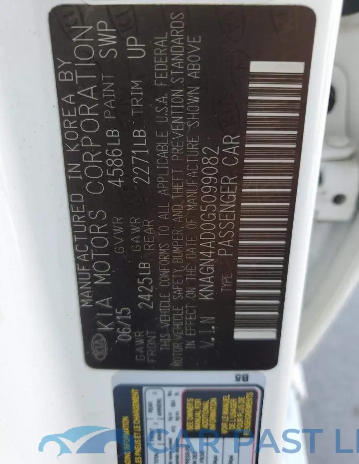 KNAGN4AD0G5099082# 12