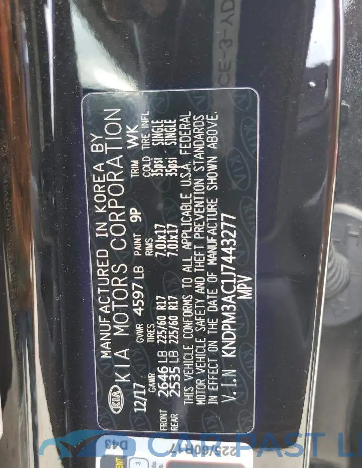 KNDPM3AC1J7443277# 13