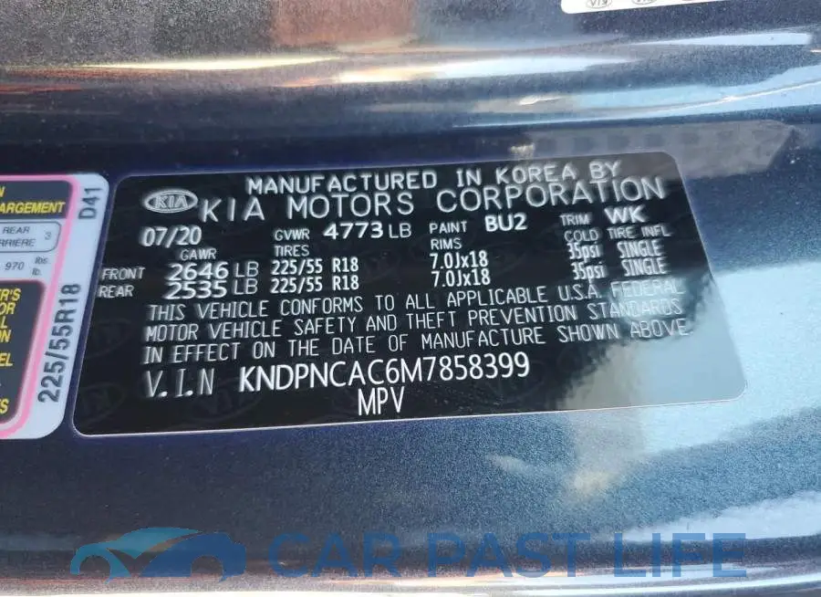 KNDPNCAC6M7858399# 13