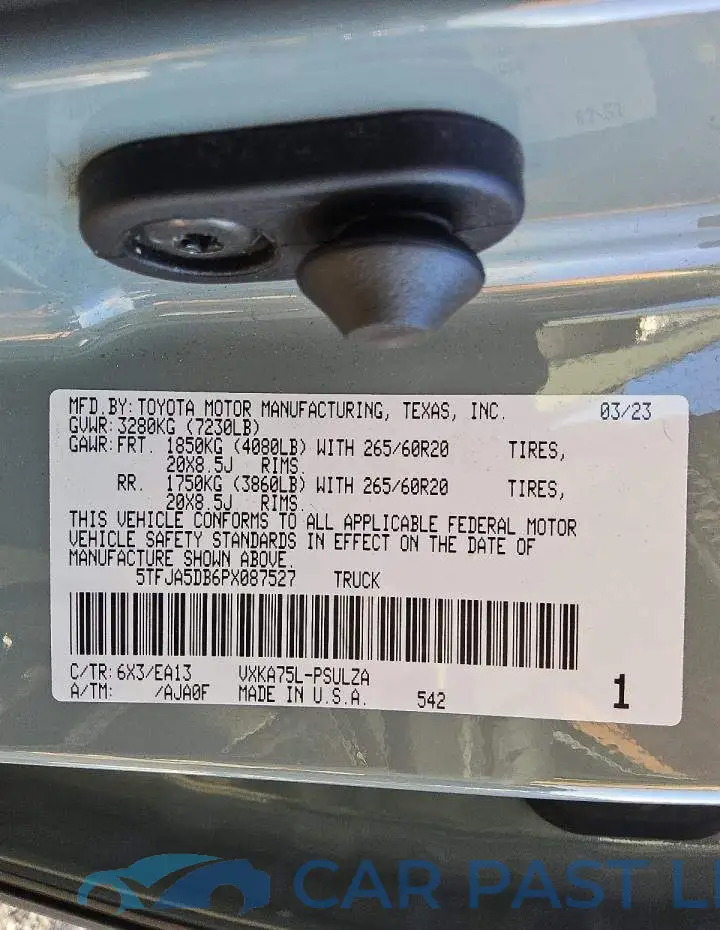 5TFJA5DB6PX087527# 12