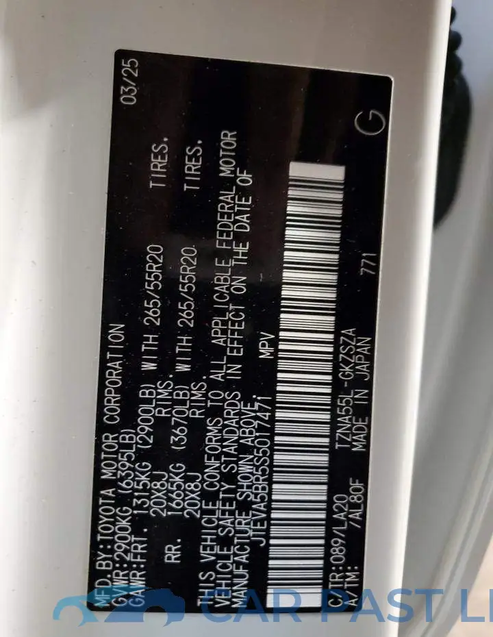 JTEVA5BR5S5017471# 14