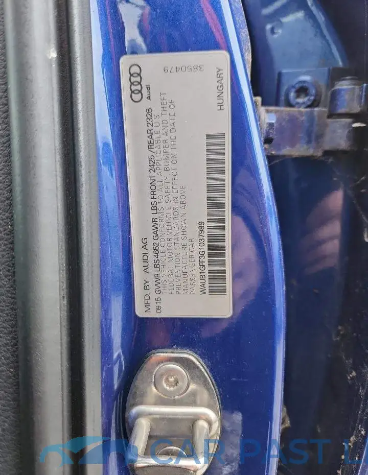 WAUB1GFF3G1037989# 12