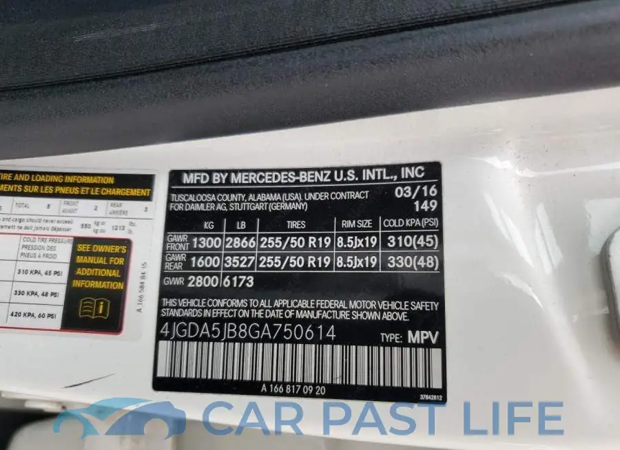 4JGDA5JB8GA750614# 12