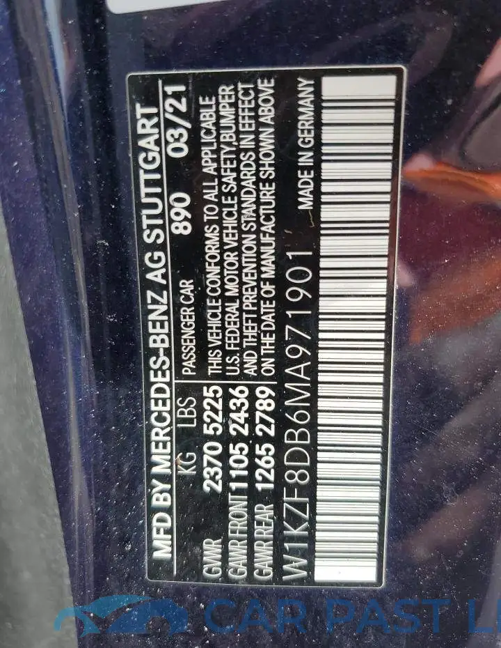 W1KZF8DB6MA971901# 13