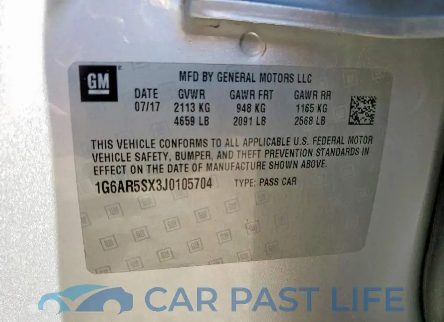 1G6AR5SX3J0105704# 12