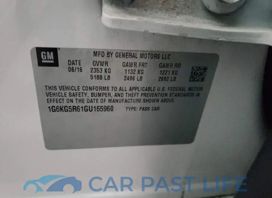 1G6KG5R61GU165960# 12