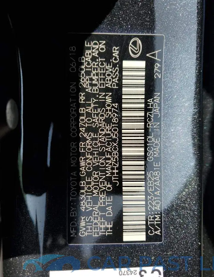 JTHHZ5BCXJ5018974# 12