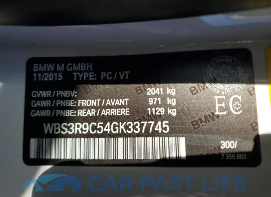 WBS3R9C54GK337745# 12