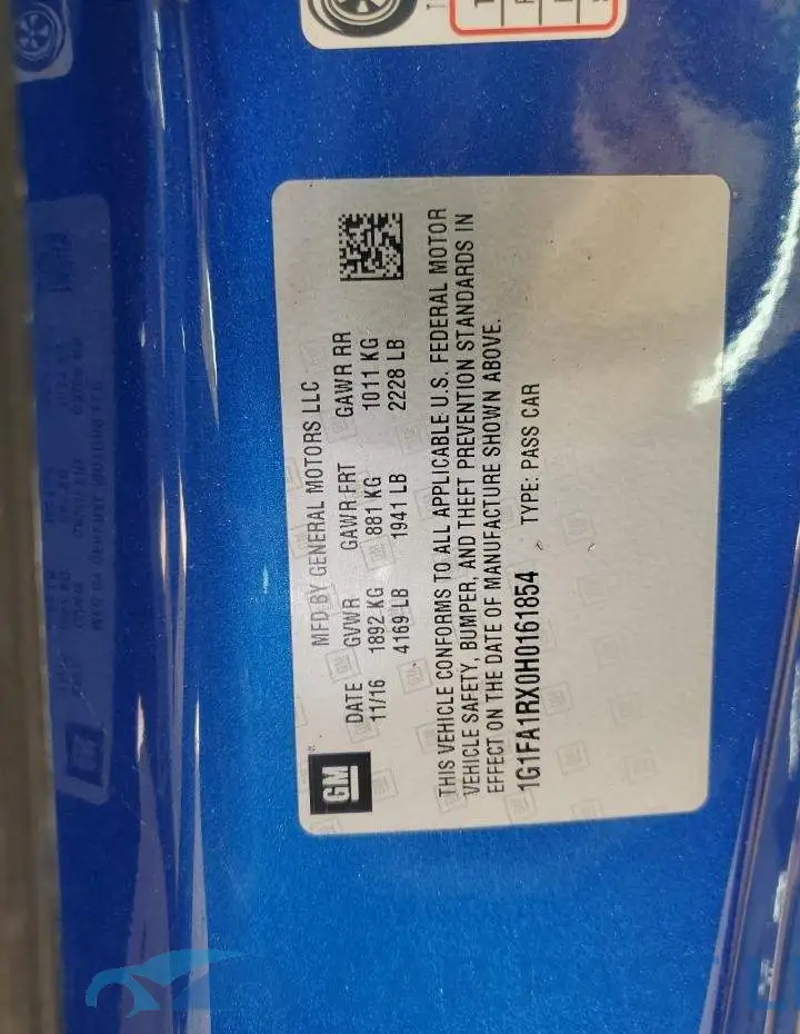 1G1FA1RX0H0161854# 12