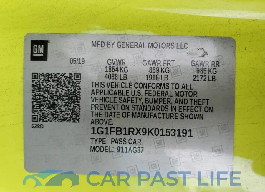 1G1FB1RX9K0153191# 12