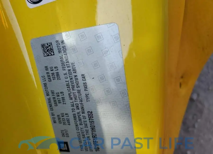 1G1FF1R71H0197652# 12