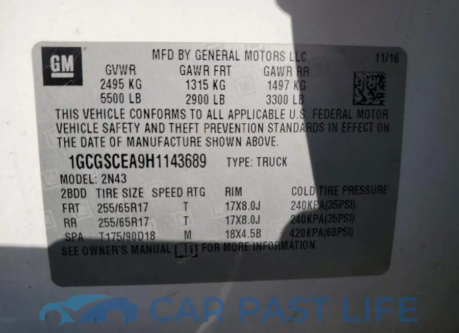 1GCGSCEA9H1143689# 12