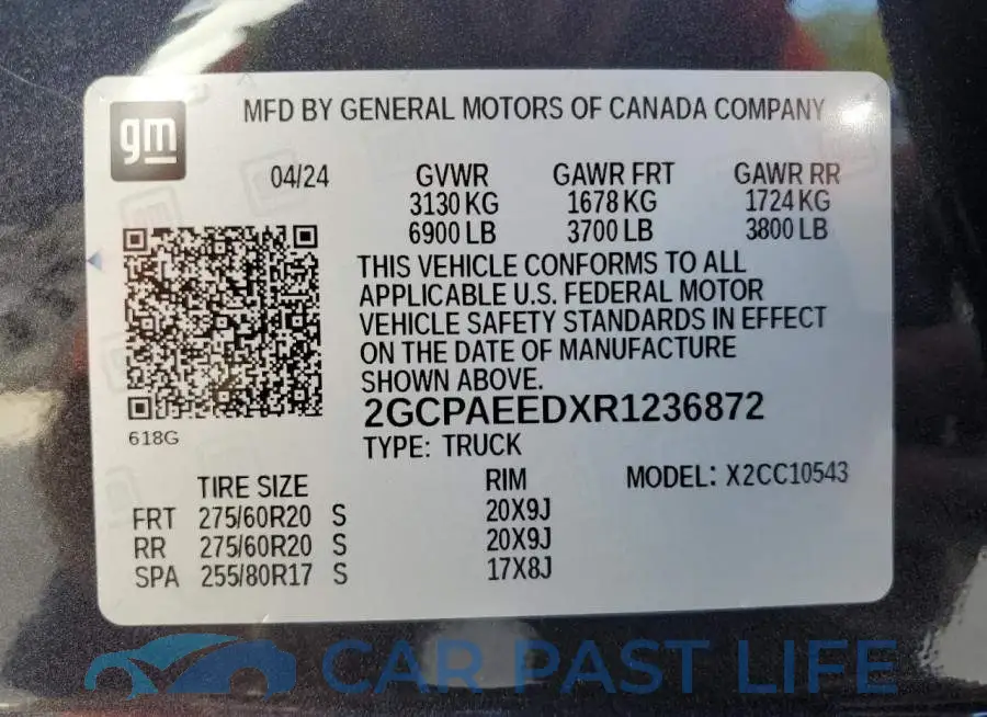 2GCPAEEDXR1236872# 12